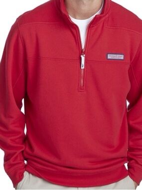 Vineyard Vines Red Quarter Zip Pullover Sweatshirt
Size XL